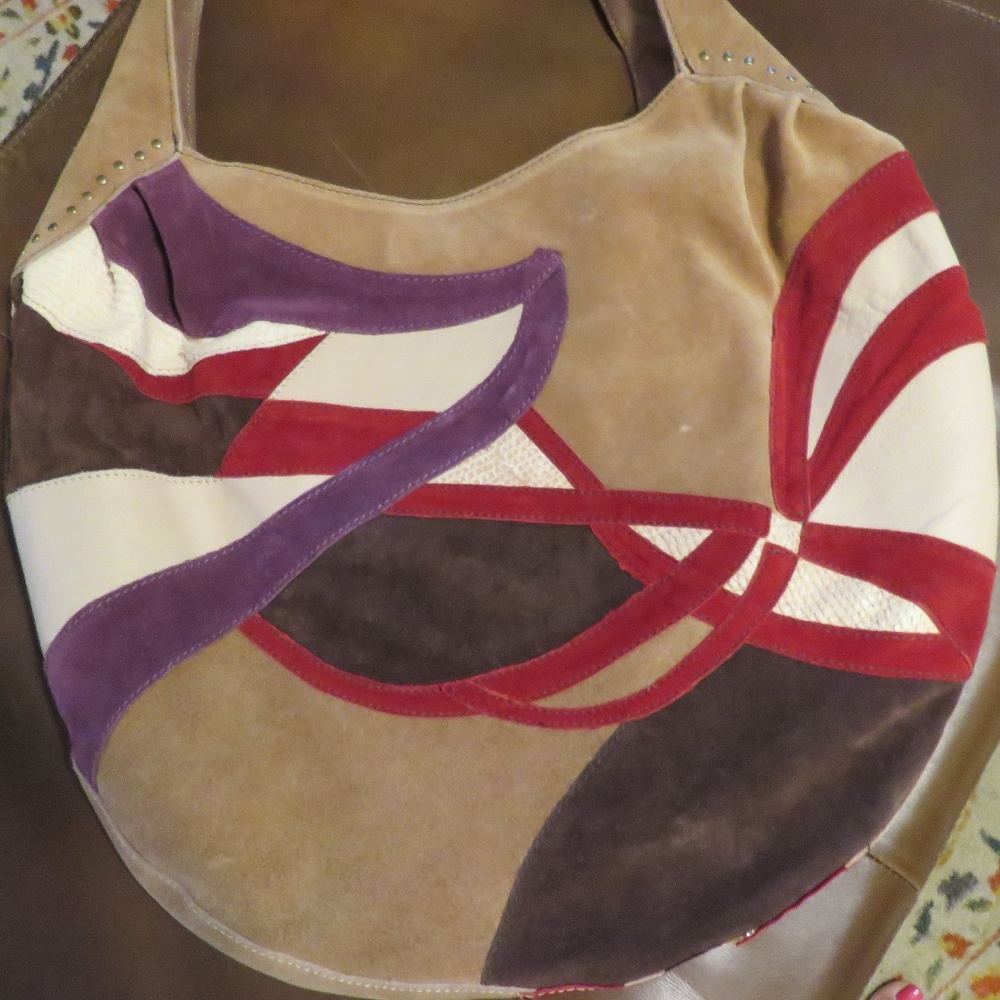 Lucky Brand large suede Hobo - Picture 2 of 4